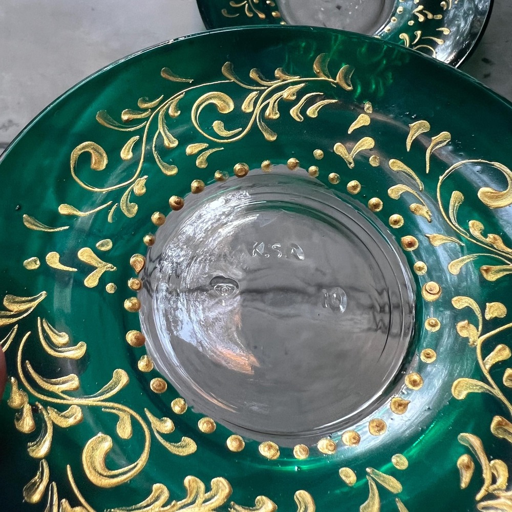 Set‎ of 4 hand painted trinket or snack dishes